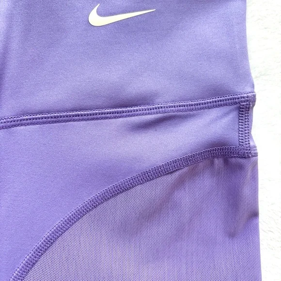 NIKE X Naomi Osaka Tight Fit Front Zipper Purple Mesh Biker Shorts--XS - Picture 6 of 15